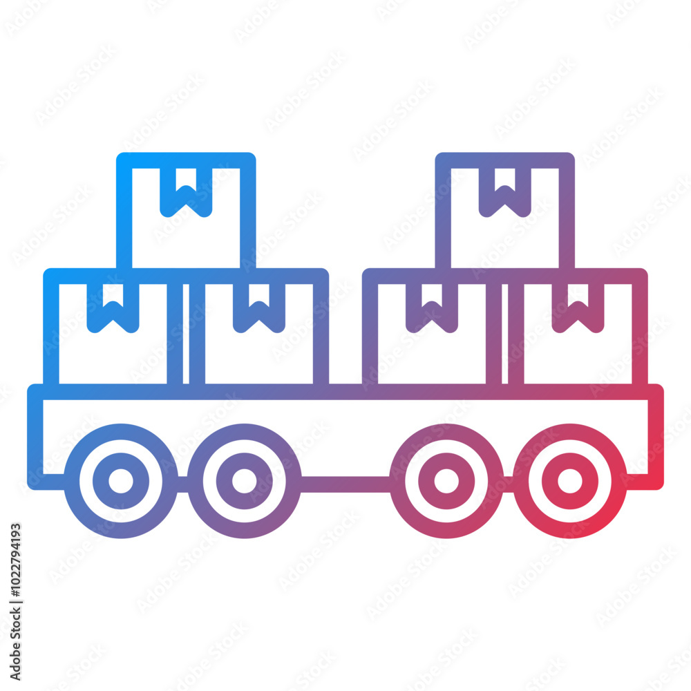Freight Train icon style Freight Train icon style