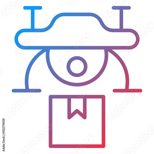 Drone Delivery icon style