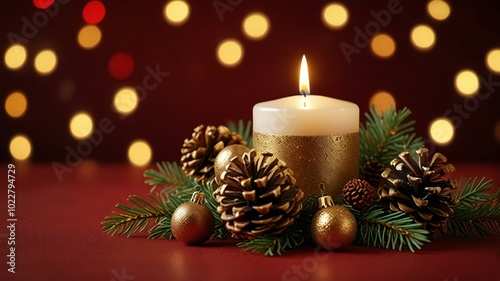 christmas decoration with candle