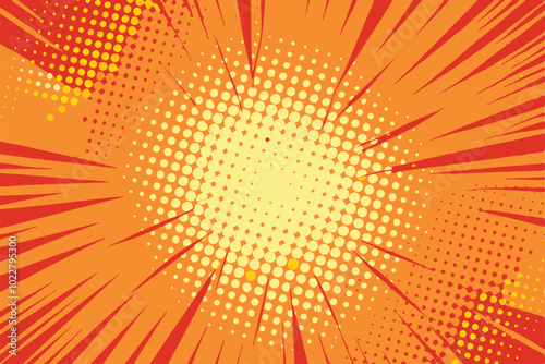 Colorful Comic Book Explosion Background Design
