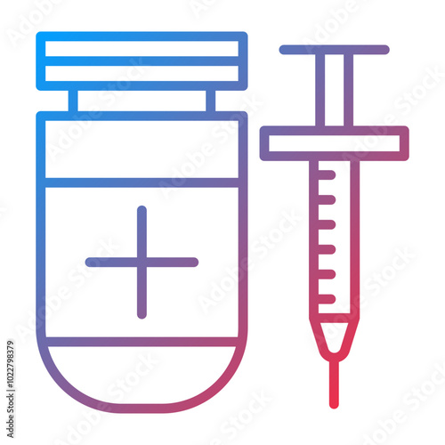 Vaccine icon style