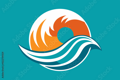 Abstract minimalist design for world tsunami awareness day concept