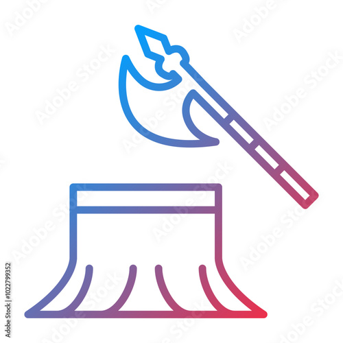 Deforestation icon style