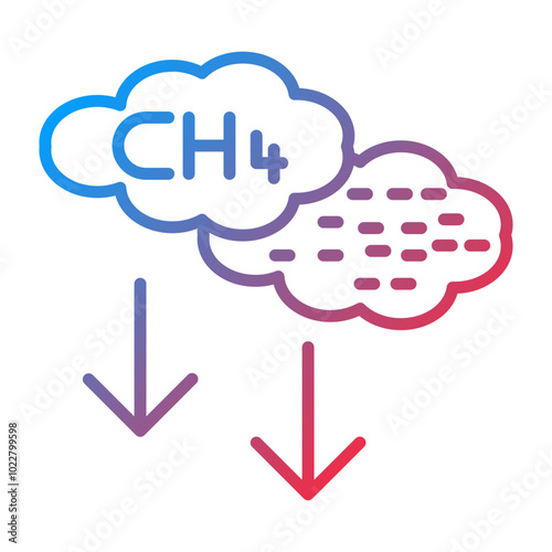 Methane icon style photo