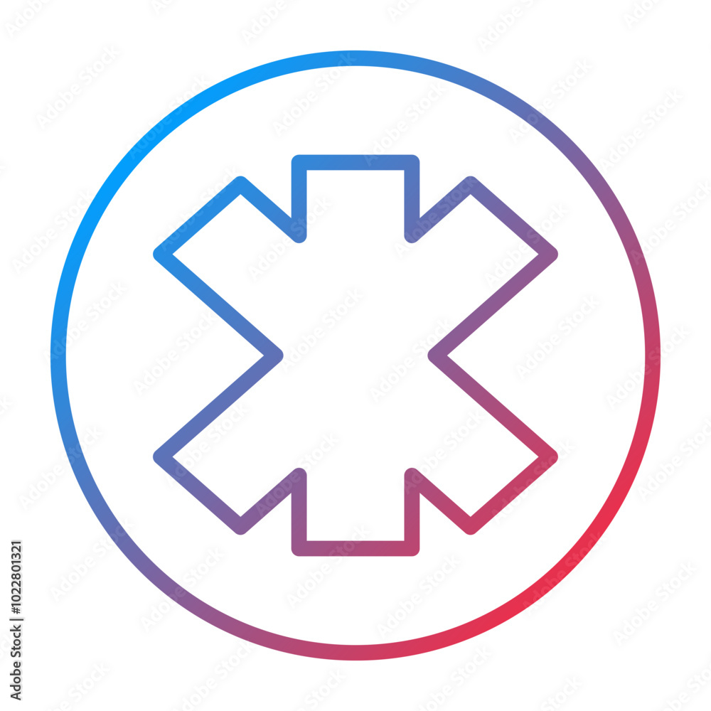 Emergency Sign icon style Emergency Sign icon style
