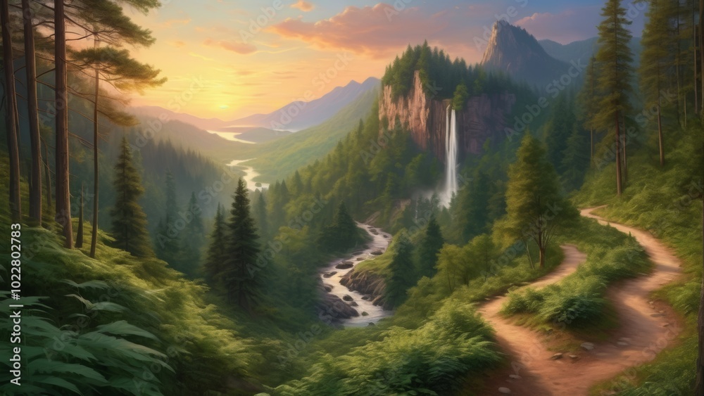 Obraz premium sunrise in the mountains