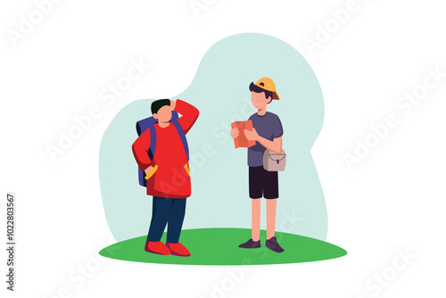 Weekend Activity Flat Design Illustration
