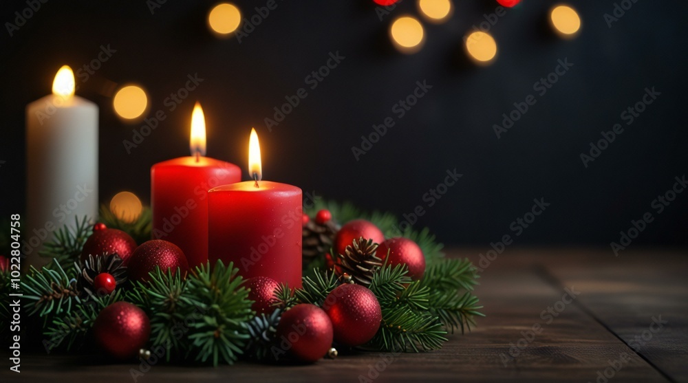 christmas decoration with candles christmas decoration with candles