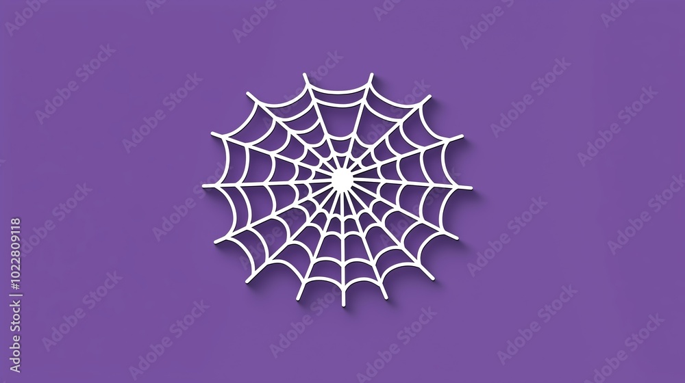 Cobweb icon with delicate strands on a purple background, symbolizing the spooky and creepy essence of Halloween. Cobweb icon with delicate strands on a purple background, symbolizing the spooky and creepy essence of Halloween.