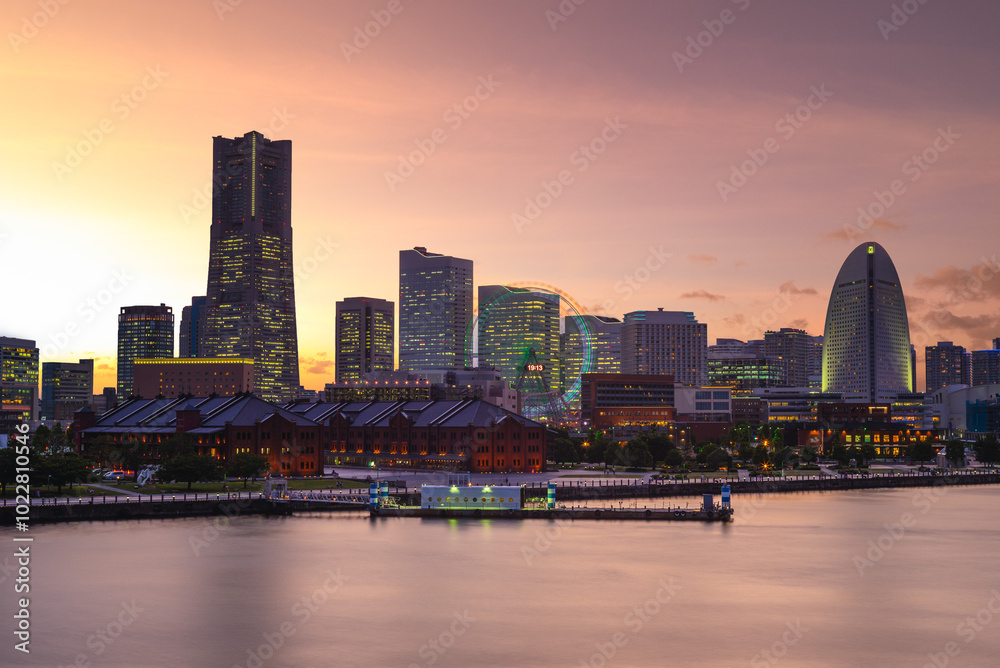 Scenery of Yokohama port at Yokohama city in Kanagawa Prefecture, Kanto, Japan Scenery of Yokohama port at Yokohama city in Kanagawa Prefecture, Kanto, Japan