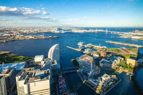 Scenery of Yokohama port at Yokohama city in Kanagawa Prefecture, Kanto, Japan