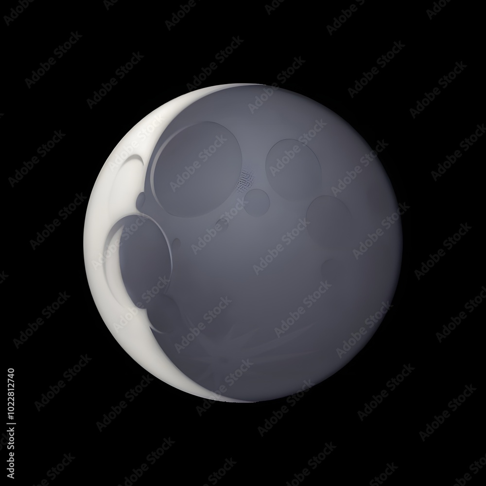 Abstract Moon Illustration