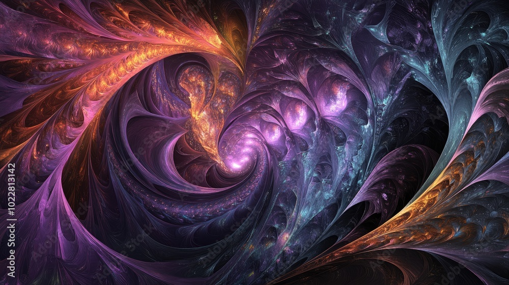 Abstract digital fractal artwork featuring imaginative and intricate designs Abstract digital fractal artwork featuring imaginative and intricate designs