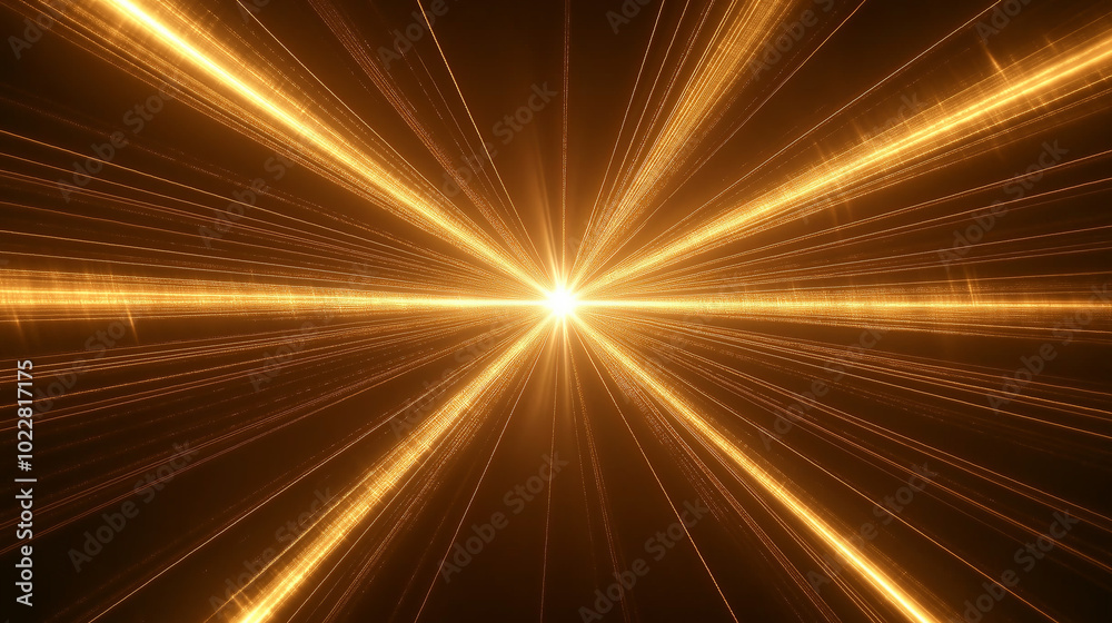 Golden rays of light radiate from a central point. Golden rays of light radiate from a central point.