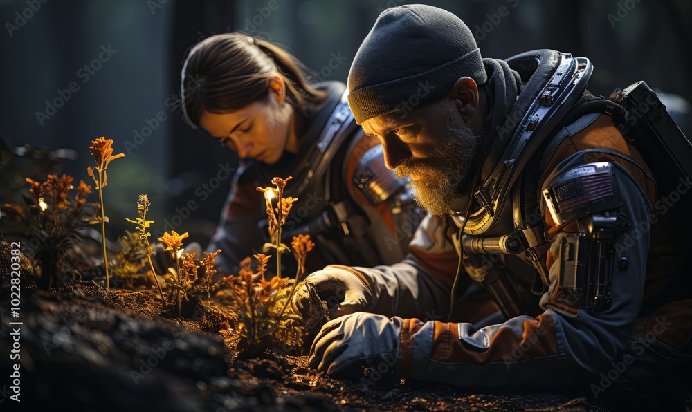 Two People Sitting in Dirt Two People Sitting in Dirt