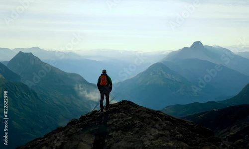 climber on the mountain.