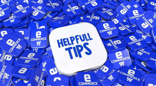 Plakat Helpful Tips, Tips Visual Concept. Social Media Background.
