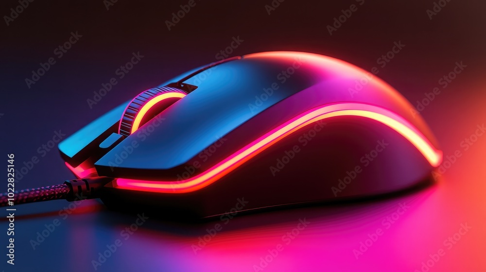 Modern Gaming Mouse with RGB Lighting Effects Modern Gaming Mouse with RGB Lighting Effects