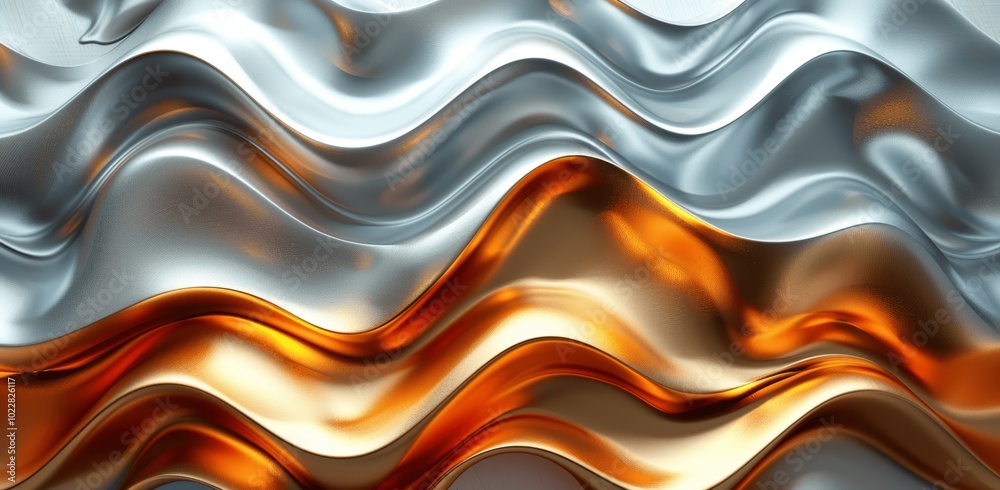 Elegant Copper Wave Background with Brown Gray and White Gradient Colors Elegant Copper Wave Background with Brown Gray and White Gradient Colors