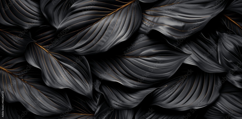 Abstract Black Leaf Texture for Dark Nature Background, Gothic Tropical Theme, Detailed Photography Shot Abstract Black Leaf Texture for Dark Nature Background, Gothic Tropical Theme, Detailed Photography Shot