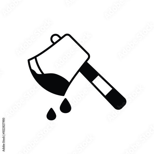 Bloody Axe vector icon