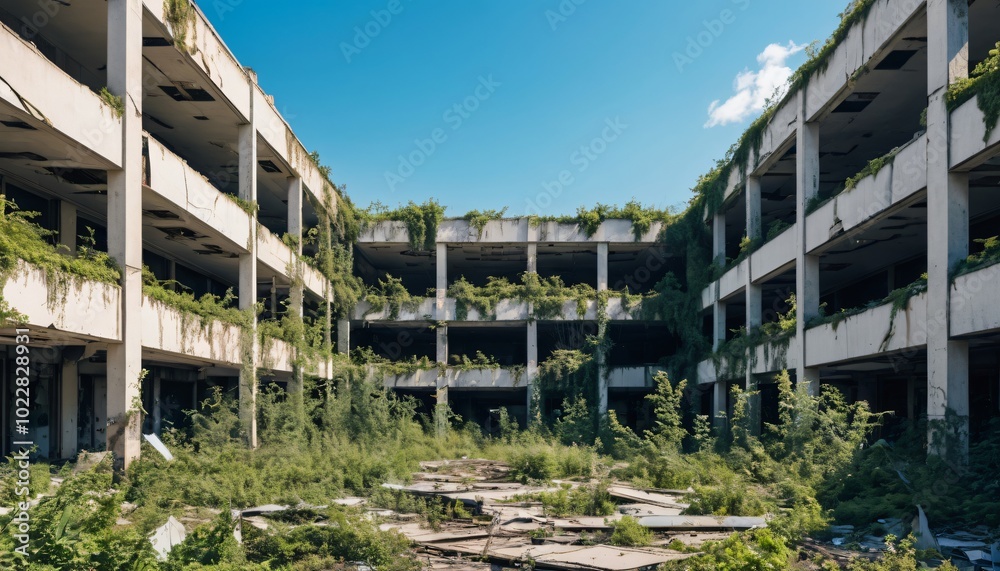 Overgrown Ruins of buildings Overgrown Ruins of buildings