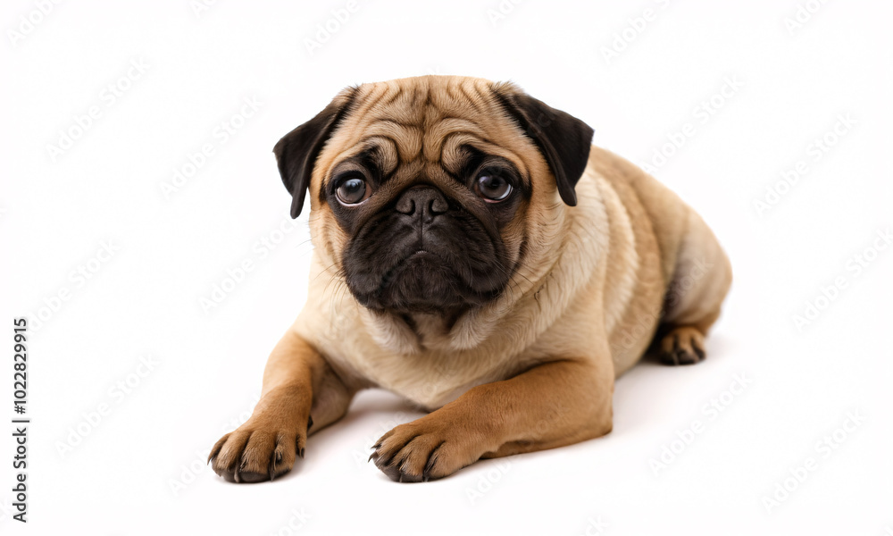pug isolated on white background pug isolated on white background