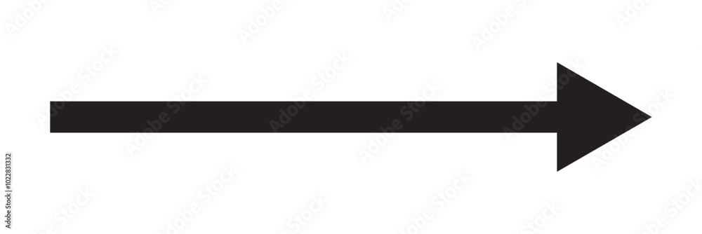 black large forward or right pointing solid long arrow icon sketched as vector symbol. Thin black arrow pointing right. Long, straight-line arrow icon in white. Graphic illustration for direction icon black large forward or right pointing solid long arrow icon sketched as vector symbol. Thin black arrow pointing right. Long, straight-line arrow icon in white. Graphic illustration for direction icon