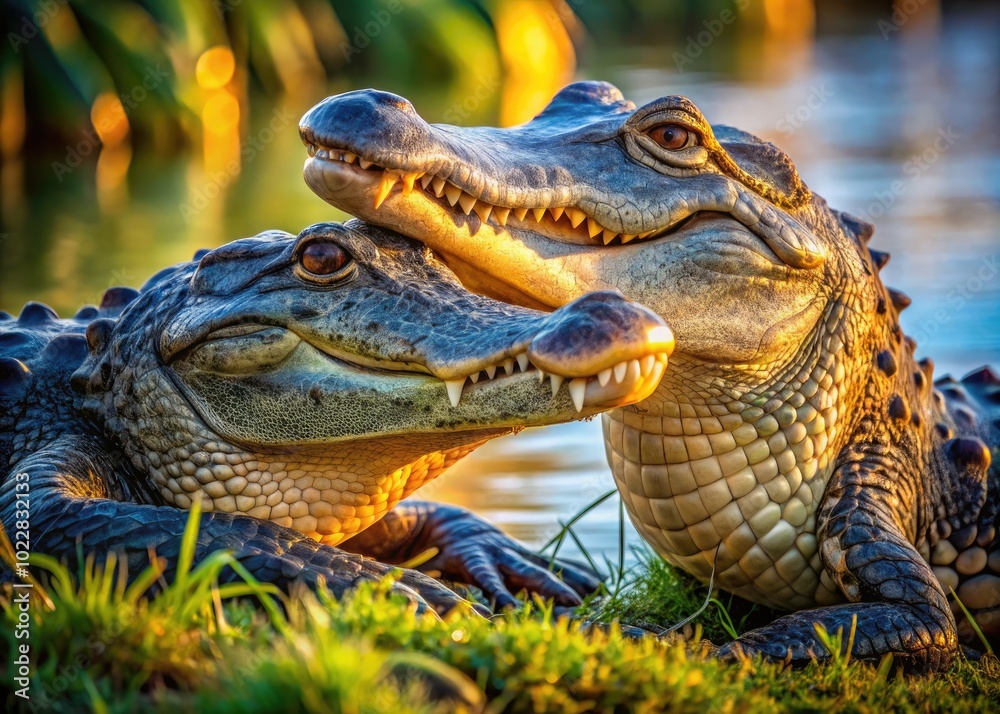 Fototapeta premium Understanding Gator Mating Season in Florida: Timing and Behavior of Alligators in the Wild