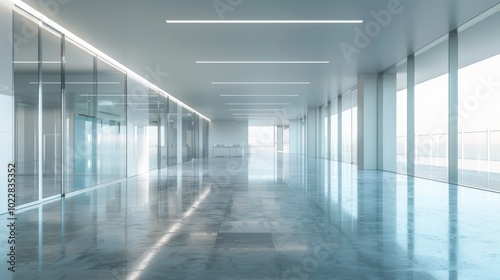 Wallpaper Mural A large, empty room with a lot of windows and a lot of light Torontodigital.ca