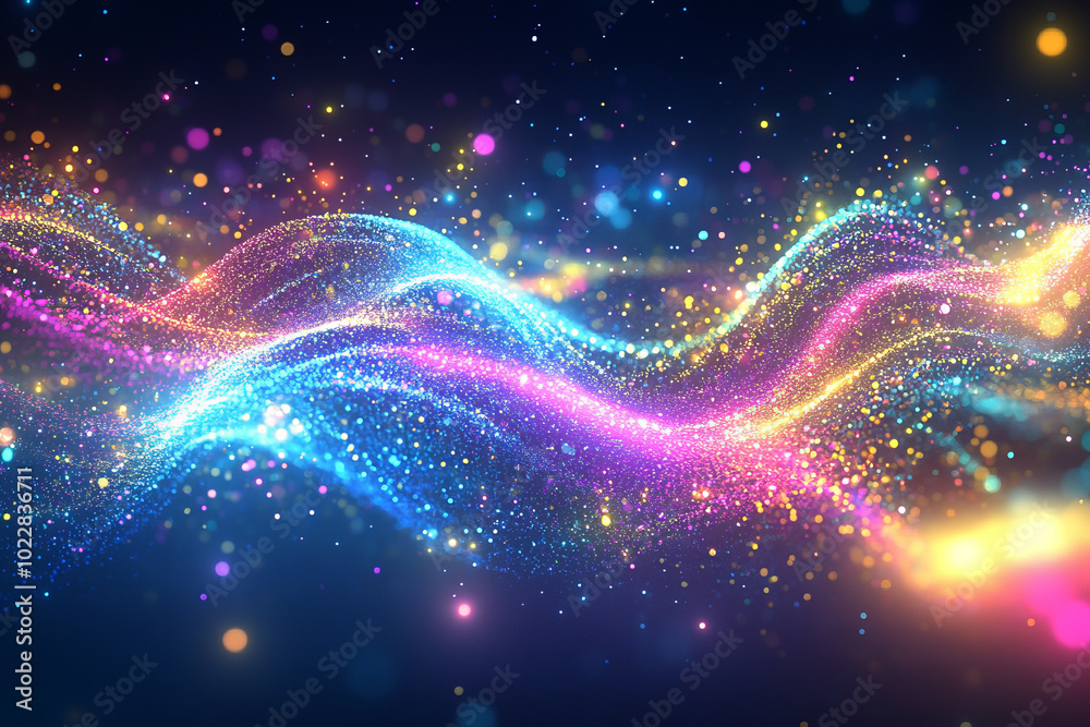 Obraz premium abstract colorful particles background