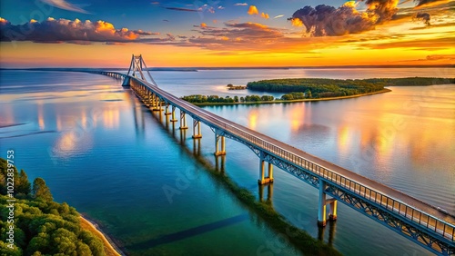 Wallpaper Mural Vast expanse of the longest bridge in the USA showcasing stunning scenery and engineering marvels Torontodigital.ca
