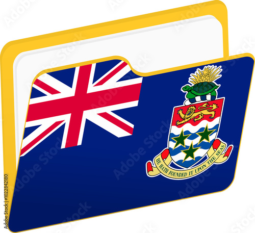 File folder icon with flag of Cayman Islands photo