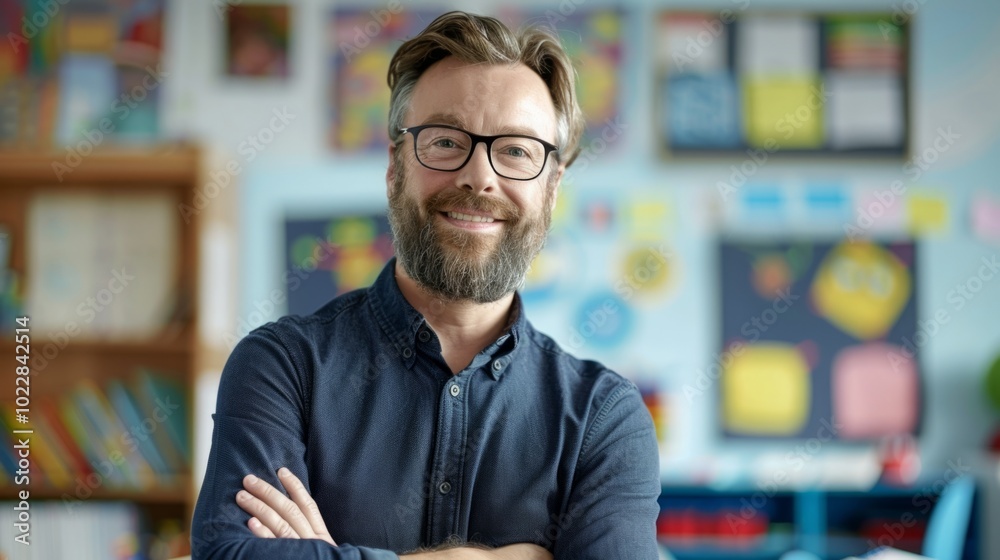 A man with glasses is smiling A man with glasses is smiling