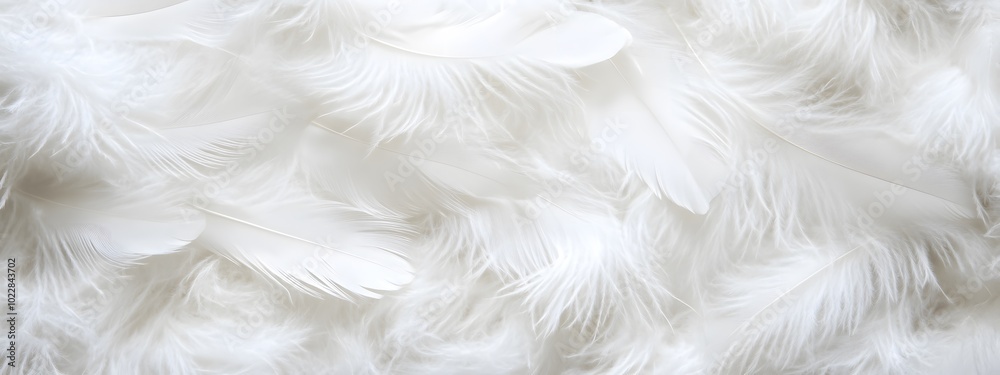 Obraz premium White feather background, elegant texture, white feather pattern, white feather material