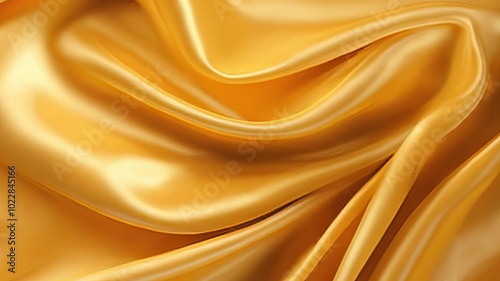 crumpled gold fabric close up textile concept