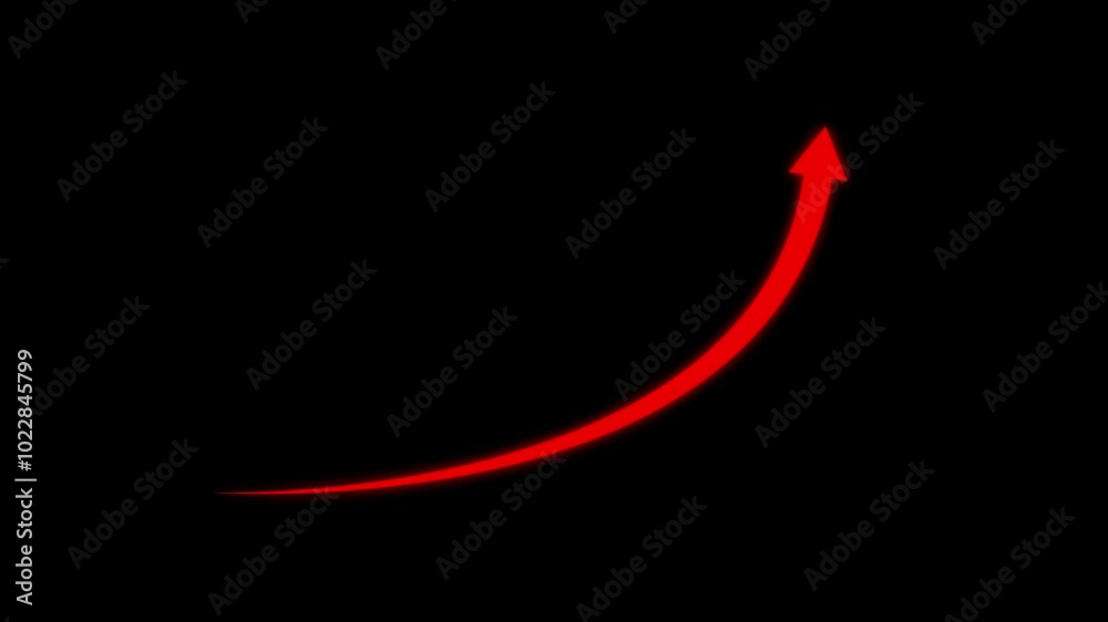 arrow shoeing up, business growing animation, growth up business. arrow shoeing up, business growing animation, growth up business.
