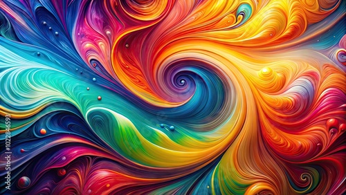 Vibrant Abstract Digital Backdrop with Colorful Swirls and Fluid Patterns for Creative Projects