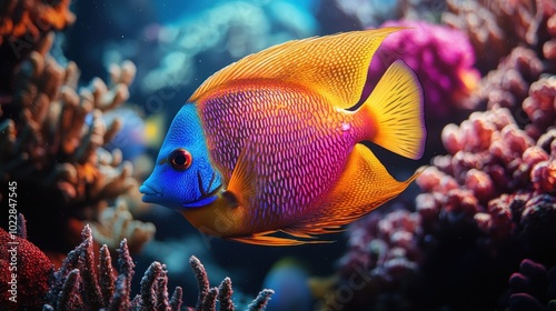 Colorful Fish in Coral Reef