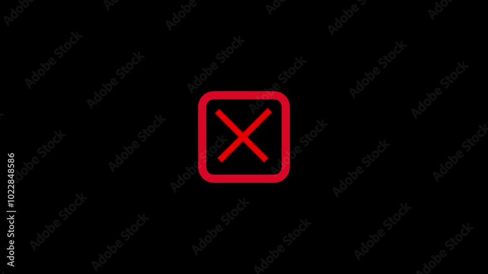 Reject icon, animated x icon , no icon. Reject icon, animated x icon , no icon.