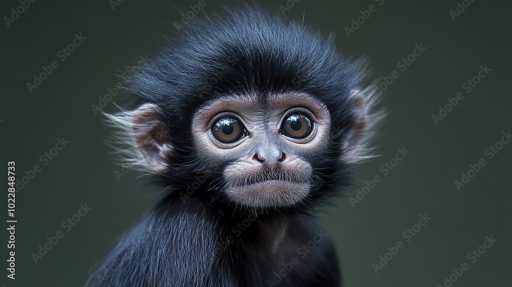 Adorable Baby Monkey Portrait Adorable Baby Monkey Portrait