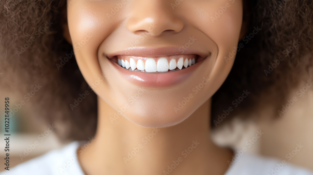 Close-up portrait of a smiling woman with curly hair, showcasing a bright and cheerful expression, perfect for conveying happiness and positivity. Close-up portrait of a smiling woman with curly hair, showcasing a bright and cheerful expression, perfect for conveying happiness and positivity.