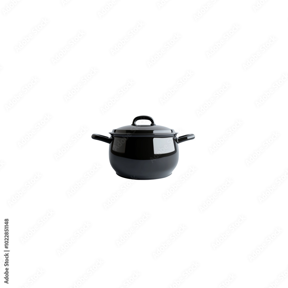 Black cooking pot isolated on a white background Black cooking pot isolated on a white background