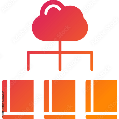 Digital Library Vector Icon Design