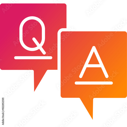 Question And Answer Vector Icon Design