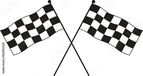 two checkered racing flag NASACR Racing Flag Finish line Flag eps vector file