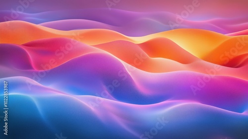 Colorful abstract waves, smooth gradients, vibrant hues