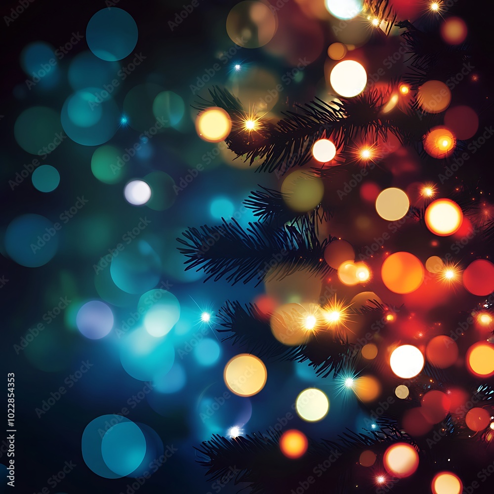 Christmas bokeh lights shining softly to create a magical design. Christmas bokeh lights shining softly to create a magical design.