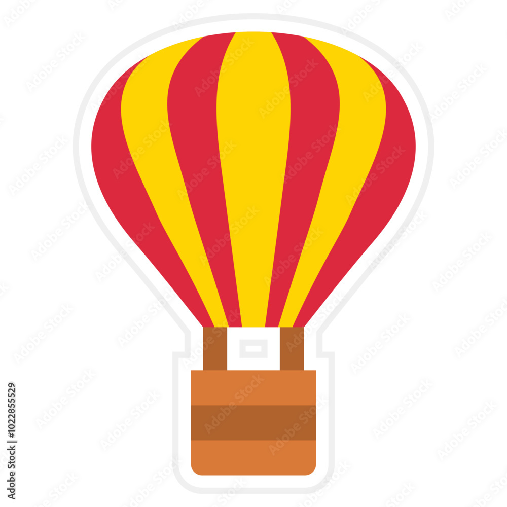 Obraz premium Hot air balloon Icon