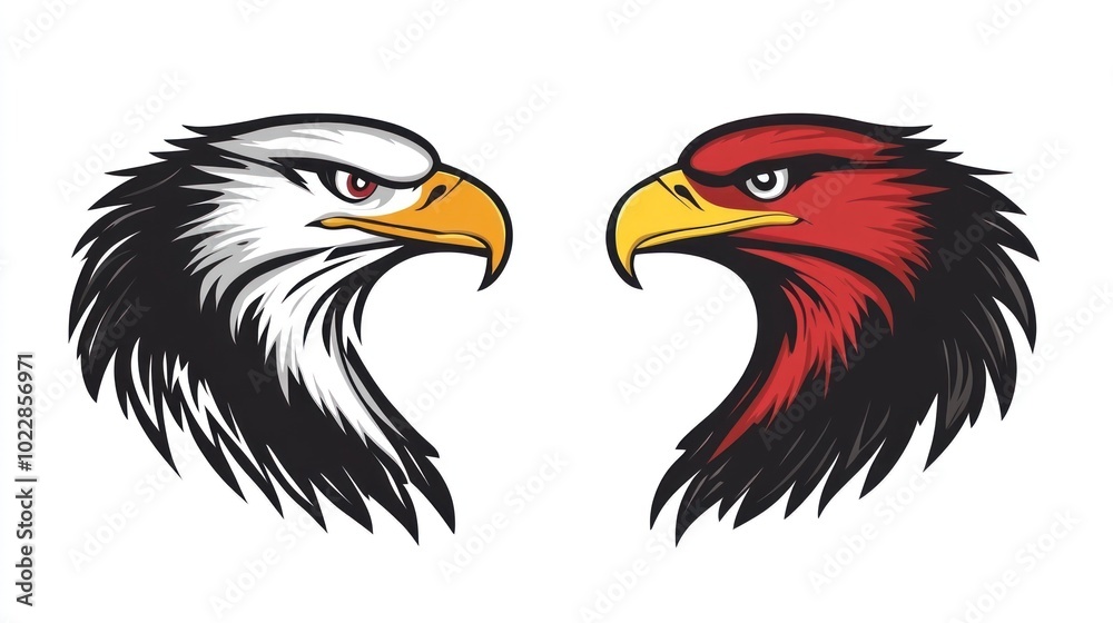 Obraz premium Two Eagle Heads